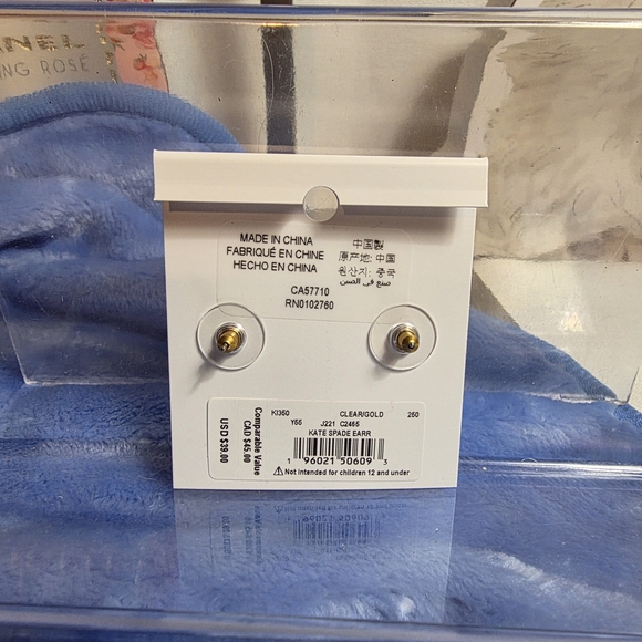 Kate Spade Gold Cubic Zirconia Earrings - Picture 2 of 5